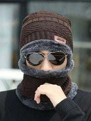 Winter Woolen Beanie Cap & Neck Warmer Combo